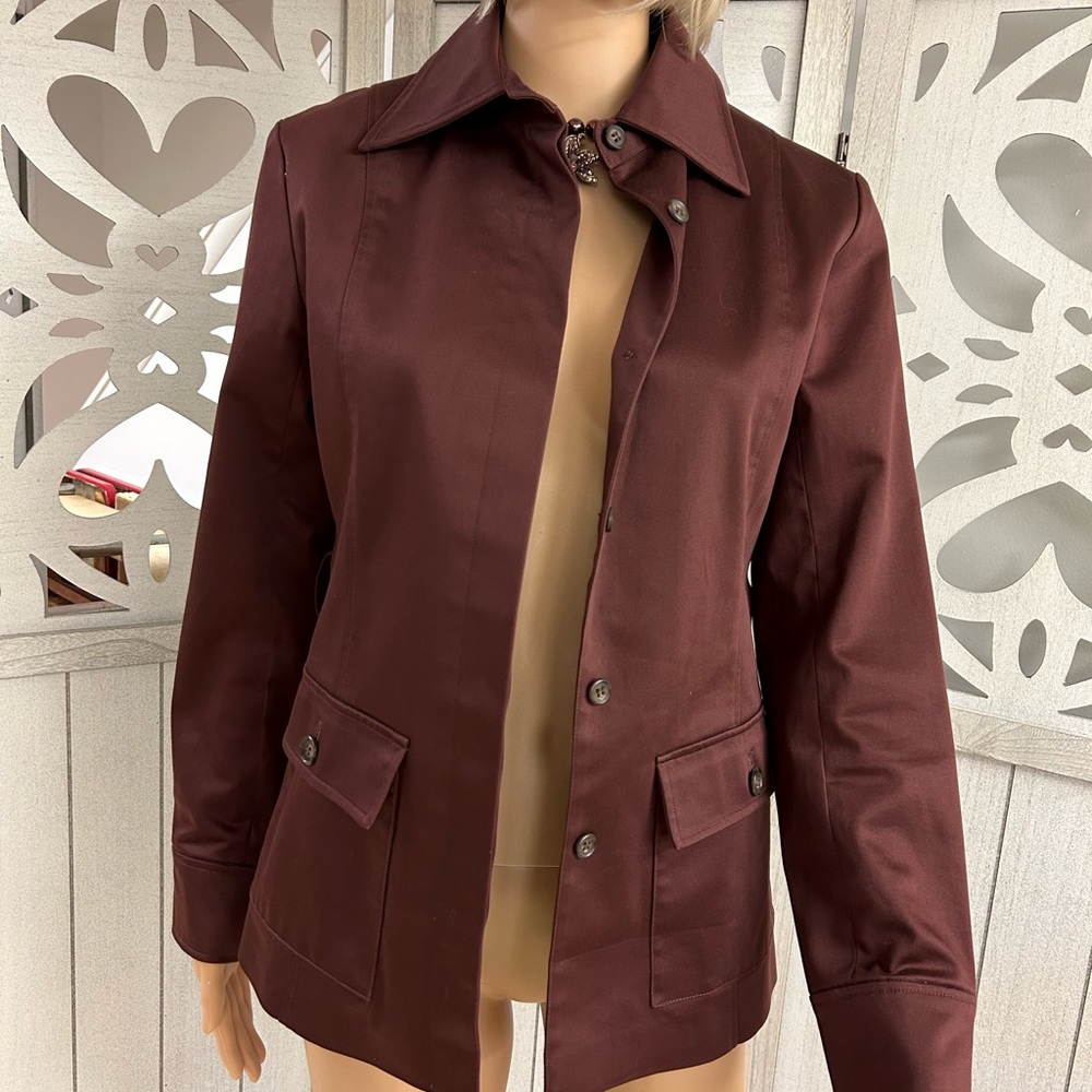 A.V.V. Michel Klein Copper Brown Jacket Size 38 Medium